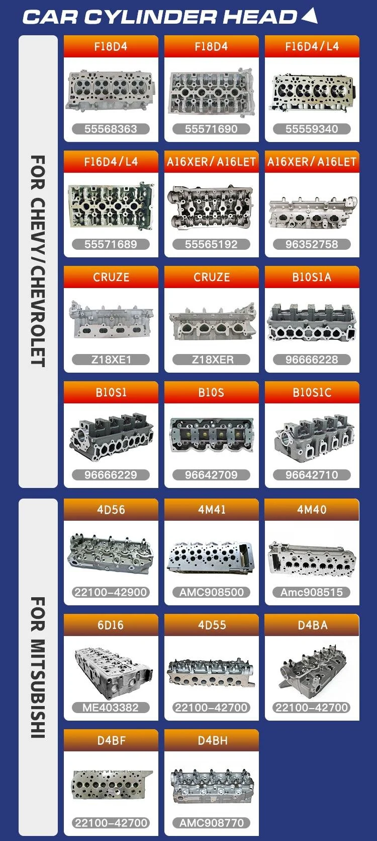 Milexuan Diesel Engine Parts, 4 Valve Engine Aluminum Gasket Cylinder Head for Nissan Yd25 Amc908510 11039-Ec00A 11040-Ec00c 11039-Eb30A 22100-4A010